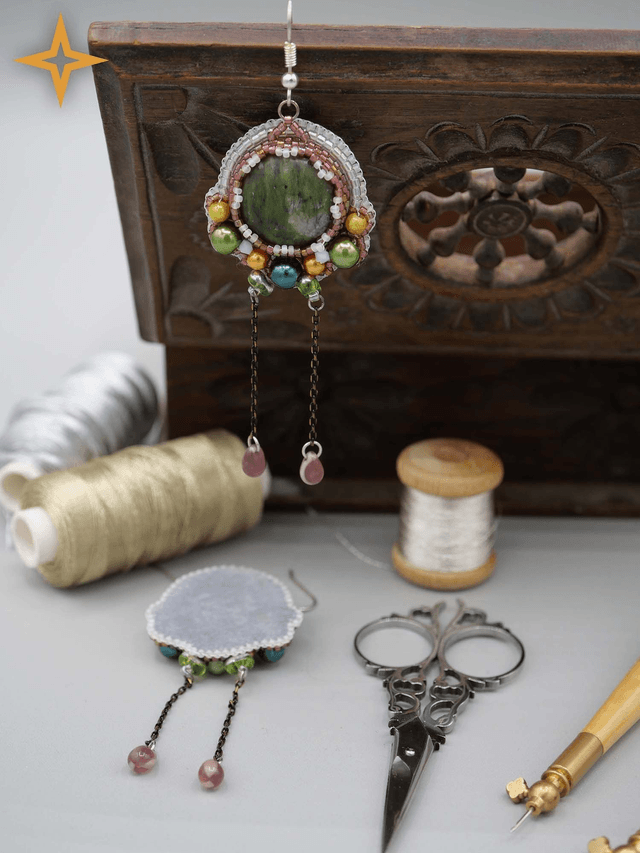 + Fleurs de Jade (Boucles d'oreille) +