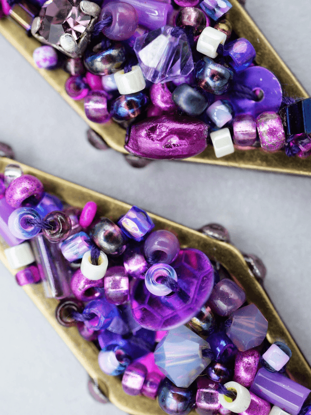 Granité Myrtille (Boucles d'oreilles)