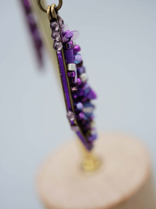 Granité Myrtille (Boucles d'oreilles)